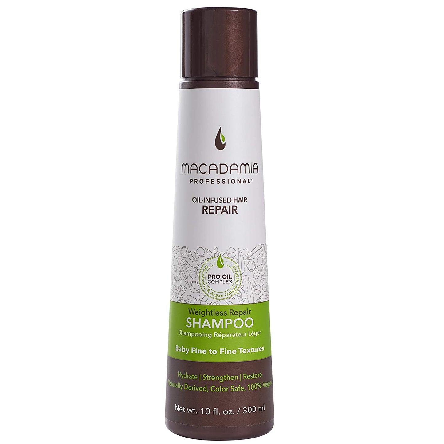 MACADAMIA - WEIGHTLESS REPAIR SHAMPOO -  Drėkinamasis - apimties suteikiantis šampūnas 300ml - Kvepaline.lt