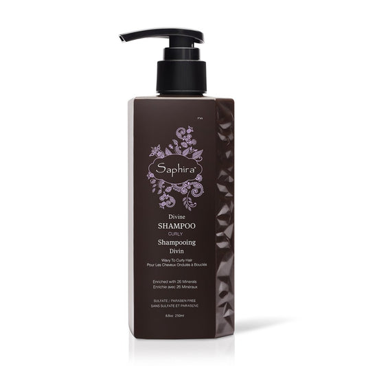 SAPHIRA - DIVINE SHAMPOO -  Intensyviai drėkinantis šampūnas garbanotiems plaukams 250ml - Kvepaline.lt
